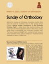 Sunday of Orthodoxy Book Reading by Ellen Karis