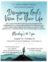 Discovering God's Vision For Your Life
