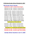 2024 Sunday School Schedule