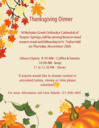 Thanksgiving Dinner and Fellowship - November 28th