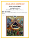 Christmas Pageant - St. Nicholas - Saturday, Dec 21st