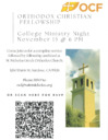 College Ministry Night - St. Nicholas - Friday, November 15th