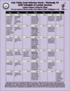 2025 Lenten Services Schedule