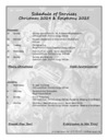 christmas schedule 2024